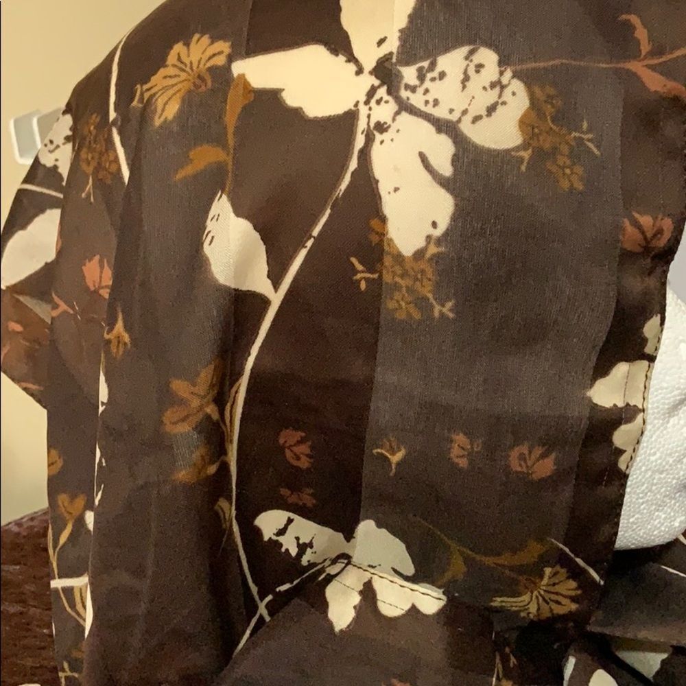 Brown floral scarf